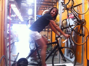 One of my TNT run coaches on her first bike as a result of all this talk!!! She's gonna be fierce!!
