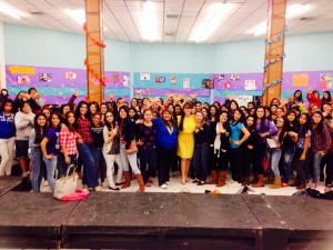 I just spoke to the most amazing group of young women and my heart melted when a swarm of them caught me as I was leaving. They each asked me to take individual photos with them and spoke to me about their own experiences with cancer and their own "impossible goals" that they want to achieve. Honored and humbled and a smile from ear to ear!!! 