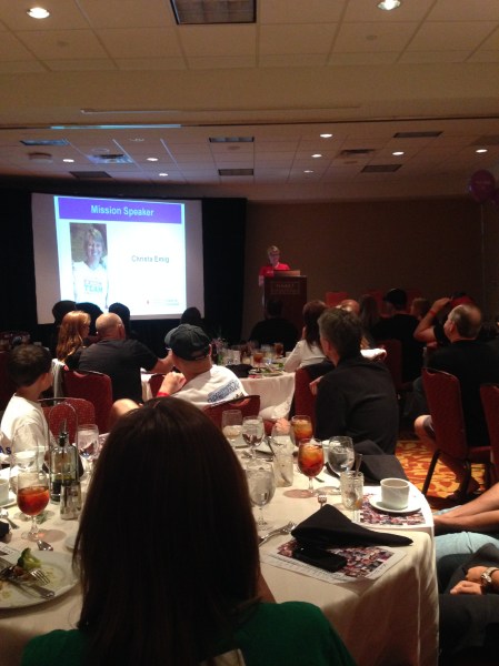 Christa Emig taking the podium... and our hearts. I finally got to witness her Key Note Speech. 