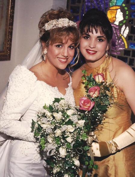 Larisa, my Matron of Honor, at my wedding almost 20 years ago!!!