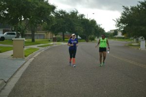 Coach Lori had to twist her ankle in order for her to slow down enough to keep up with my zone 2 pace. 